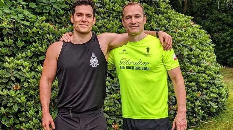 Henry Cavill with his Royal Marine Corps brother Niki Cavill