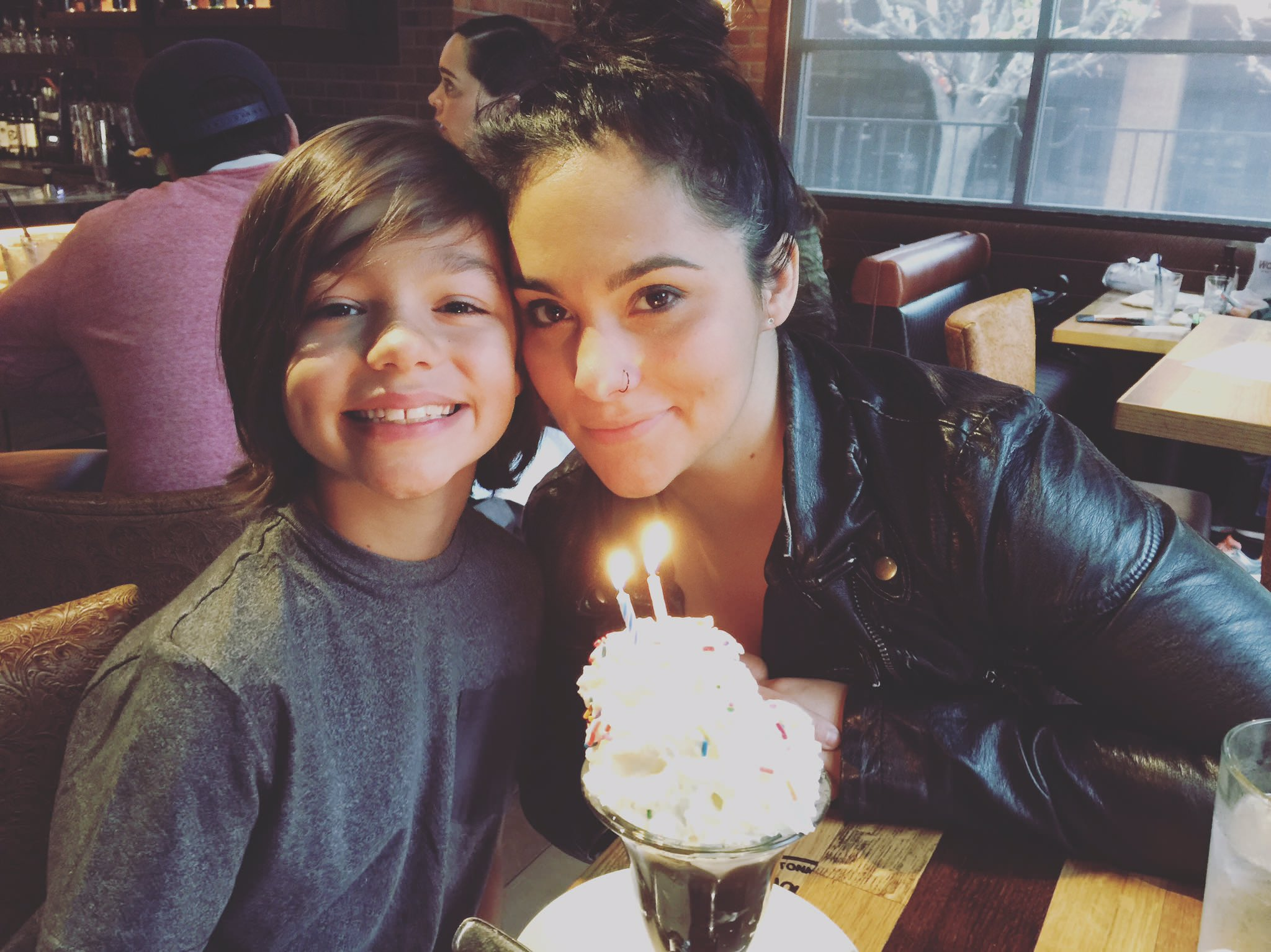 Malachi Barton with his mother Felicia Barton