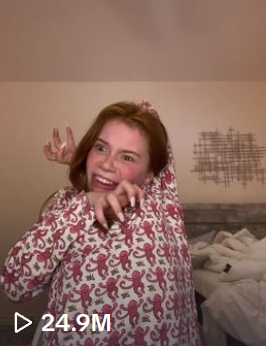 Harper Zalmer's Tiktok with 24.9 million views