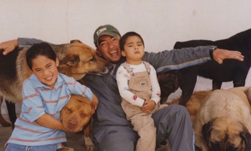 Cesar Millan with his kids